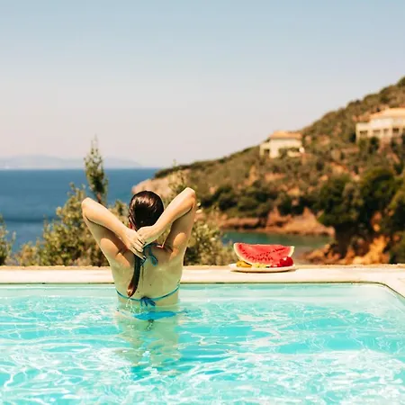 Villa 3 Bedrooms Villa With Sea View Private Pool And Jacuzzi At Megali Ammos